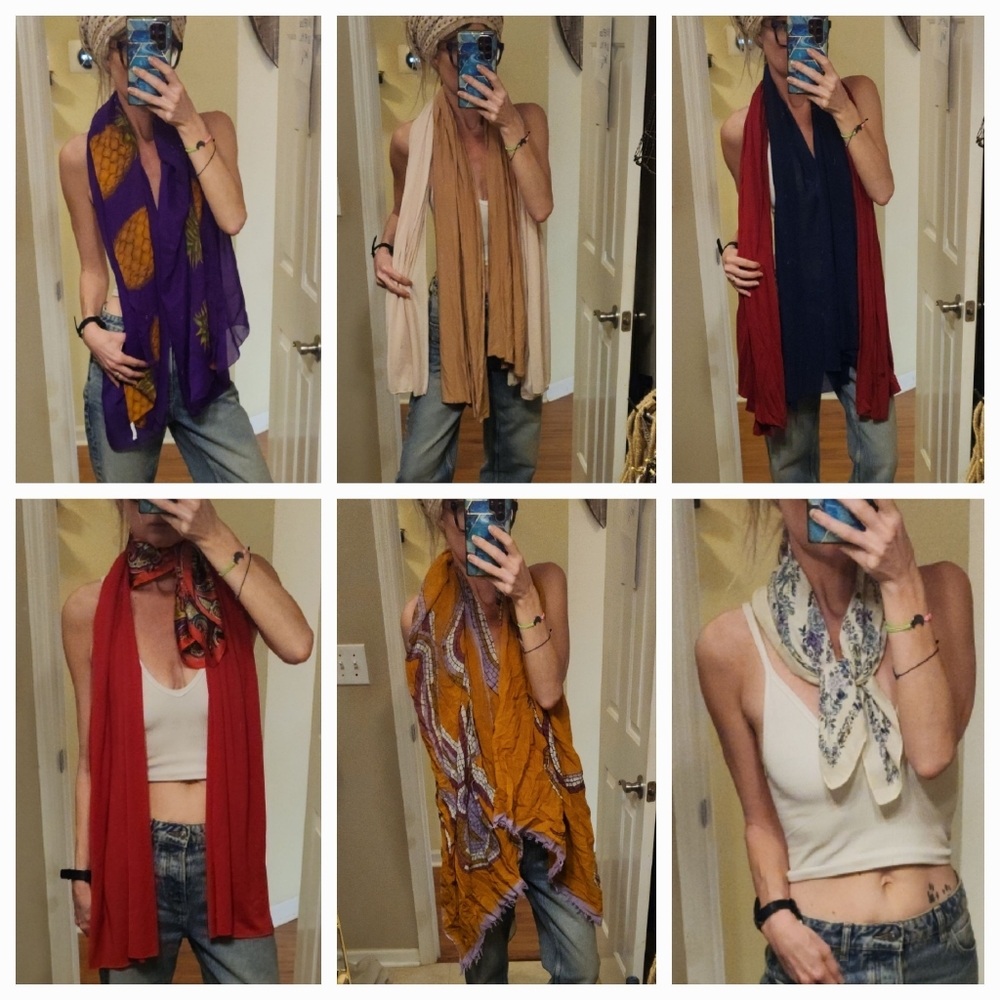 HUGE Scarf Lot Bundle Of 10